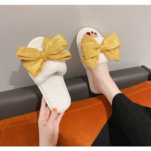 2021 spring new couple home floor cotton slippers home non-slip fur slippers ladies plus size slippers