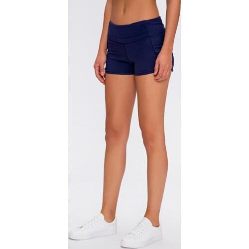 Peach Hip Push Up Yoga Shorts With A Pocket Back Women Running Joggers Sportswear Fitness Workout Athletic Gym Slim Sport Shorts