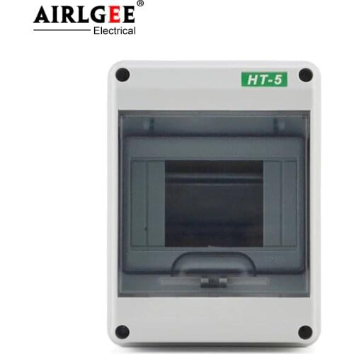 2-5-way plastic power box HT-5 waterproof ABS high quality outdoor junction box surface mount modular distribution box