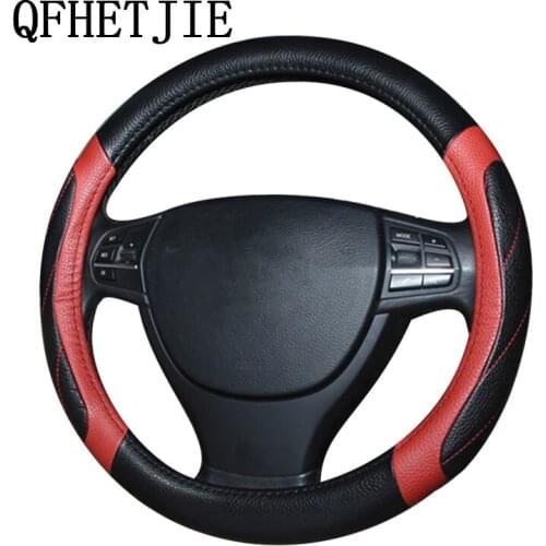 Applicable to a Diameter of 38 Cm / 15 "fashion Sports Car Steering Wheel cover Artificial Leather Car Interior Anti-skid Direc
