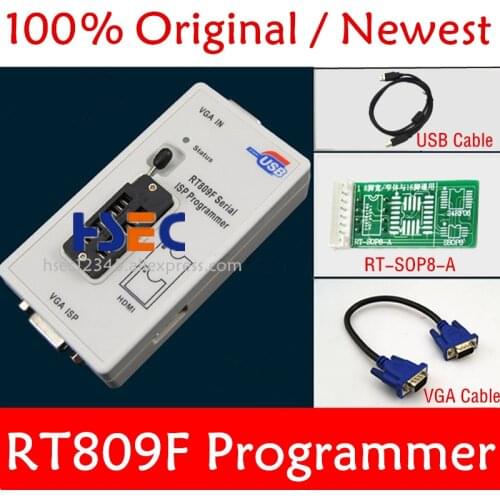 Free Shipping 100% Original Newest RT809F ISP Programmer/ RT809 lcd usb programmer Repair Tools 24-25-93 serise IC
