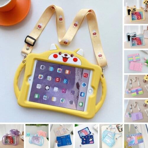 Kids Cartoon Silicon Stand Cover for IPad 7th 8th 10.2 6th 9.7 2018 2017 Mini 5 11 Air 1 2 3 4 Tablet Case Shell Funda