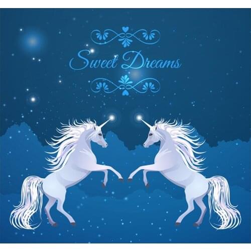 Blue background unicorn background