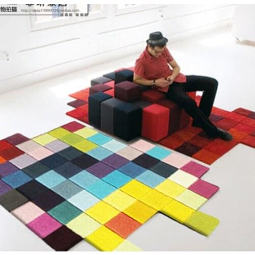 Modern Handmade carpets Living room Bedroom Fashion creative Coffee table sofa Alien Individuality Trend Carpet customized