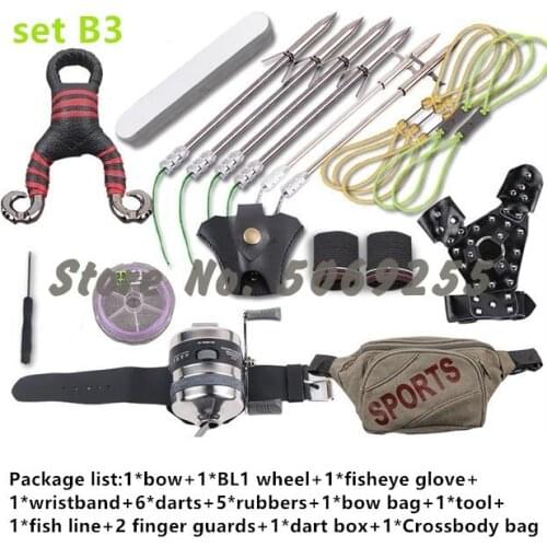 High Velocity For Fishing And Hunting Slingshot Shooting Catapult + Fishing Fish Darts Crossbow Bolt Outdoor Hunting Tools
