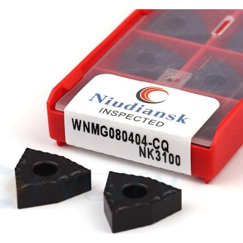 WNMG080404-CQ WNMG080408 NK3100 CNC Lathe Turning Tools Cutting Machining Inner External Carbide Insert Black Coating Peach type
