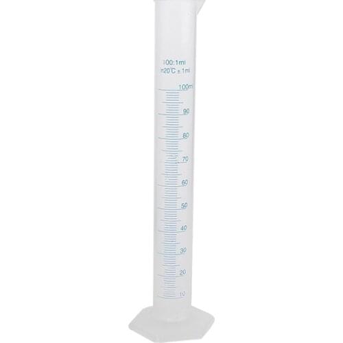 1PCS 100ml Transparent Plastic Graduated Measuring Cylinder For Lab Supplies Laboratory Tools