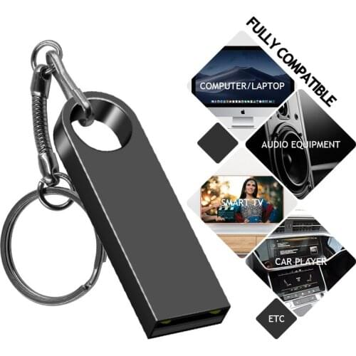 10pcs/50pcs/100pcs Pendrive Metal Usb Flash Drive High Quality Waterproof Pen Drive 128MB 256MB 512MB Usb Stick Free Shipping