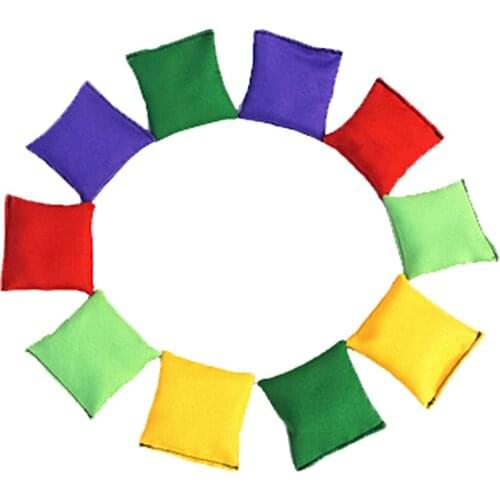 10pcs/set Toss Circus Beginner Outdoor Sports Toy Sandbags Filled Relaxation Juggling Balls Throwing Gym Kids Children Backyard