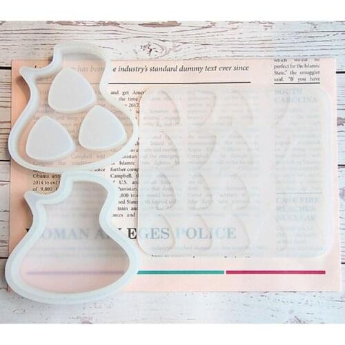2 Pcs Guitar Picks Resin Mold Silicone Guitar Picks Epoxy Casting Mold Handmade Craft Musical Instrument Accessories