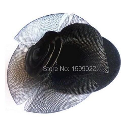 2pcs/lot Black Prom Girls Mini Hat Hair Accessories for Women Kids Children Rose Flower Fascinator Retro Party Dance Headdresses