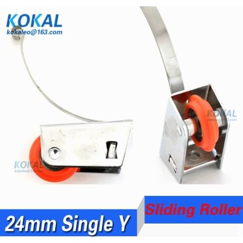 [24DT]high loading 24mm single Y type sliding door and window roller for Aluminium alloy wardrobe glass door 39mm broaden Pulley