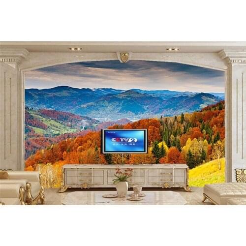Custom 3D murals,Beautiful boat lake under the colorful sky natural papel de parede, hotel living room sofa TV bedroom wallpaper