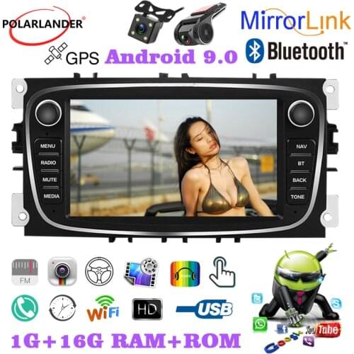7 Inch 2 Din Capacitive Touch Car Radio GPS WiFi Android iOS Airplay Rear dual USB For Ford/Focus/S-Max/Mondeo 9/GalaxyC-Max