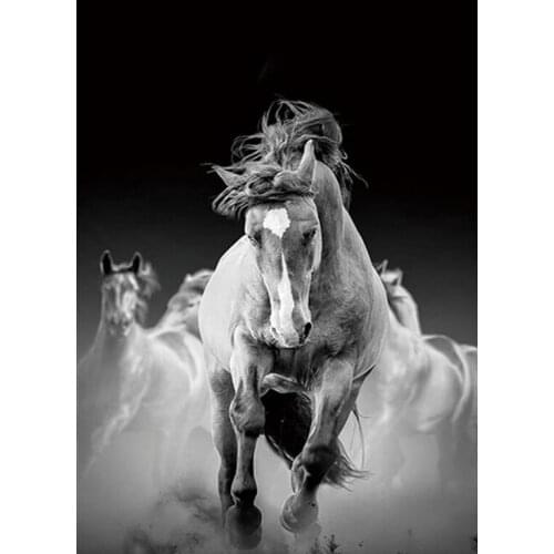 Diamond Embroidery Full square Runnning horses Pattern Diamond picture 5D Diy diamond painting mosaic animals home decor C396