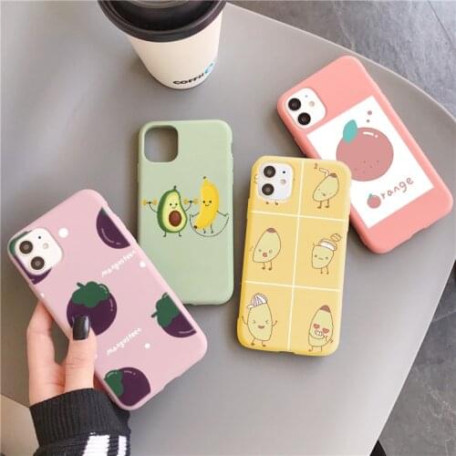 Fruit Avocado Lemon Case For Samsung Galaxy A21s A31 A10 A20 A50 A70 A51 A71 S20 Ultra S10 Note 20 Plus 5G 10 Lite Silicon Cover