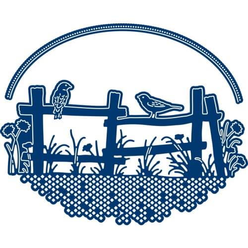 Flower and Bird Playful Illustration Cutting Dies & Stamps Scrapbook Dariy Decoration Stencil Embossing Template Diy Greeting