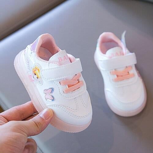 Childrens Single Shoes for Girls 2021 New Baby Toddler Soft Sole Shoes Kids Casual Flats Breathable Sweet Cute All-match Autumn