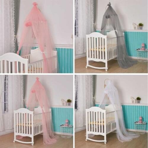 Baby Mesh Yarn Bed Canopy Crib Mosquitoes Net Curtain Dome Hanging Tent Kids Room Decoration 69HE