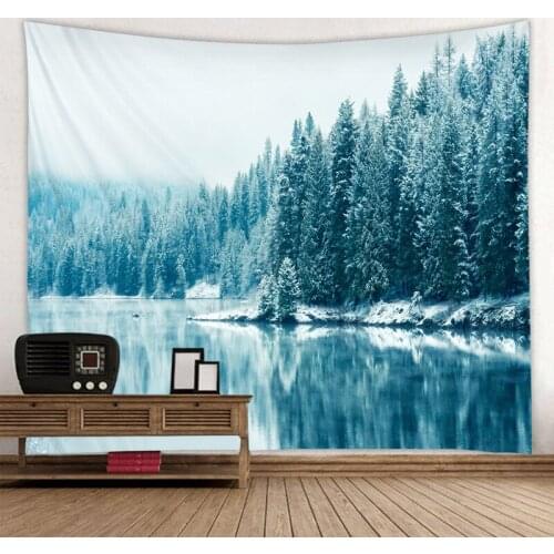 Snow Mountain Tapestry Cedar Bohemian Wall Hanging Dream Hanging Cloth Mandala Printed Tapestry Living Room Bedroom Home Decor