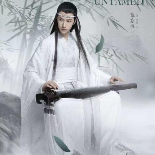 Mo Dao Zu Shi TV Series The Untamed Lan Zhan/Lan Wangji Cosplay Costume Full Set Chinese Ancient Costumes Hanfu for Christmas
