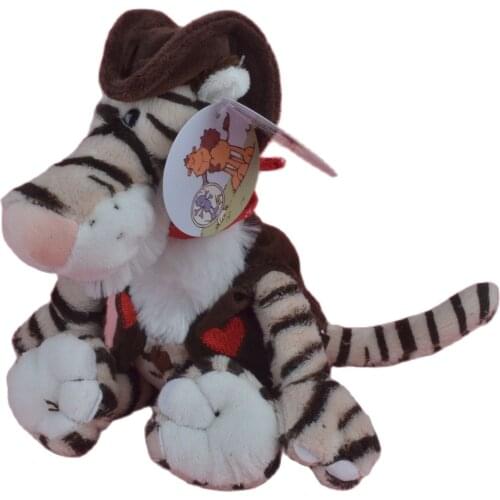 35cm Cowboy Tiger Stuffed Plush Toy Soft Doll Animals Girls Baby Kids Birthday Gift