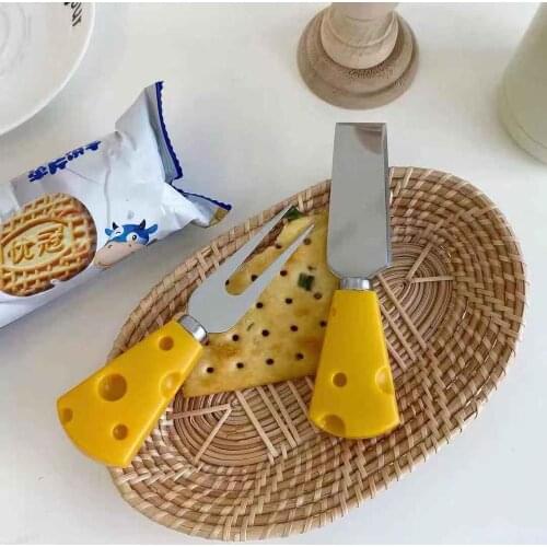 Ins style creative lovely cheese cheese fruit cake dessert fork spoon tableware Western spread sauce knife