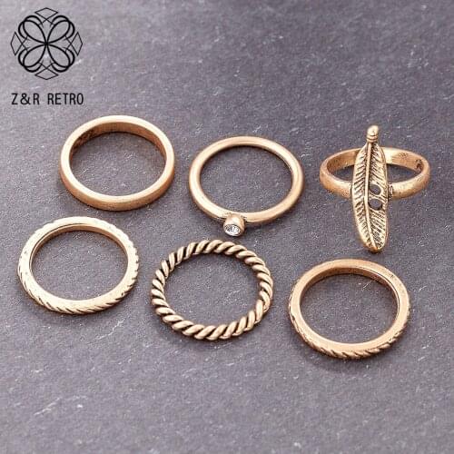 Gold Silver Color Simple Statement Paired Vintage Rings Set Body Jewelry For Women 2021 Female Decoration Accessories Wholesale