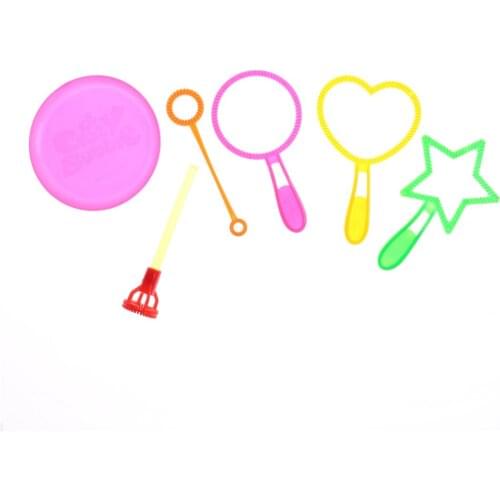 6Pcs Bubble Wand Tool Soap Bubble Concentrate Stick Bubble Maker Blower Set For Kids Children Fun Toys For Outdoor Toy Gifts