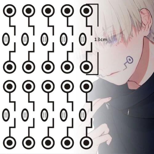 Costume Props Jujutsu Kaisen Cosplay Tattoo Sticker Cos Itadori Yuuji Kugisaki Nobara Ryoumen Sukuna Getou Suguru Accessory Gift
