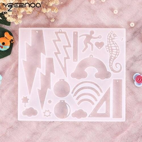 Silicone Mould Creative DIY Molds Crafts Jewelry Making Crystal Epoxy Resin UV Glue Mold Silicone Earring Pendant Comb Casting