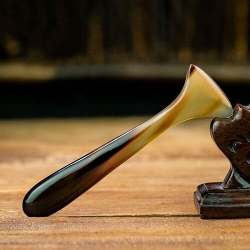 Natural Yak Horn Gouache Scraper Face Eye Gua Sha Massage Stick Acupuncture Spa Skin Lifting Anti Wrinkle Detox Beauty Tool