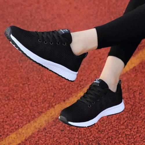 Sport Shoes Ladies Taniski Running Sneakers Knitted Sports Women Without Lace Breathable Summer Sneakers Us 7.5 Tennis Size 41