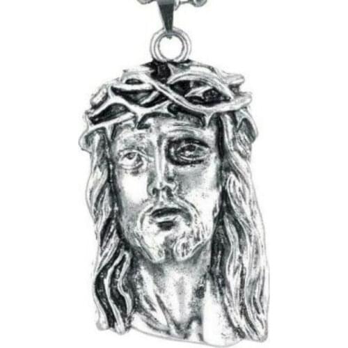 Classic Jesus Medal Statue Men and Women Hip Hop Jewels Ancient Bronze Jesus Head Statue