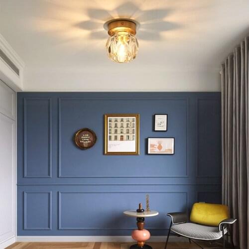 LED G9 Copper Ceiling Light Nordic Corridor Light Crystal Ceiling Lamp For Aisle Light Porch Light LED Light Ceiling Lustre