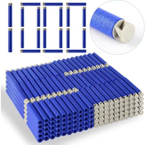 1000Pcs Flat Soft Hole Head 7.4cm*1.3CM Refill Darts Toy Set Accessories EVA Bullets For Retaliator For Infinus Blasters Mega