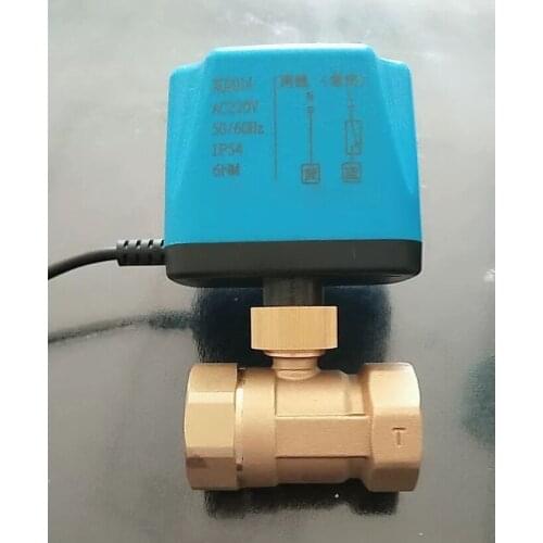 12V 24V / 220V Motorized Ball Valve 2-Way/3-Way 2-Wire Brass Electric Ball Valve Actuator Controller Normal Open/Normal Close