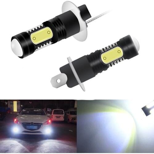 2pcs/lot H3 LED H1 Super Bright Car Fog Lights 7.5W 5000K White DRL Driving Lamp Replace Lights for Fog lamps 12V