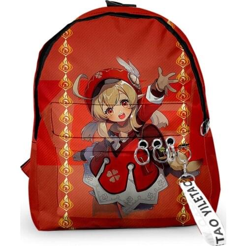 2020 3D Print Backpacks Genshin Impact Teenager Students School Bags Men/Women Outside Travel Waterproof Oxford Backpack Bags