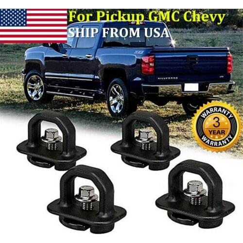 4 Pcs Car Truck Bed Side Wall Anchors Tie Down Anchors Hook Ring for Chevy SilveradoGMC Sierra 2007-18 Chevy Colorado GMC Canyon