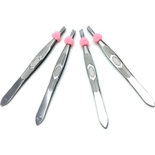 4 pcs/lot Stainless Steel Make Up Tool Eyelash Eyebrow Hair Removal Tweezer Face Hair Remover Nipper Cosmetic Tool