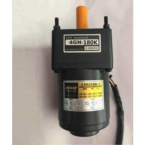 80mm outer dia 25W 220V AC electric motor with gearhead 4RK25GN-C 4GN-180K