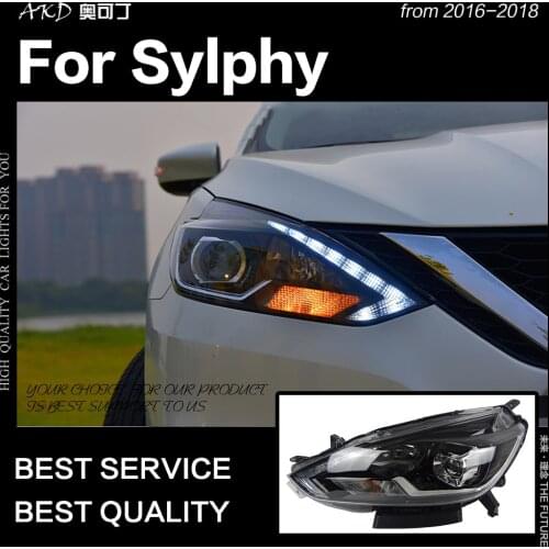 AKD Car Styling for Nissan Sylphy Headlights 2016 New Sentra LED Headlight DRL Hid Option Head Lamp Angel Eye Beam Accessories