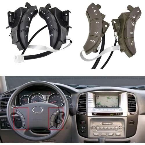 Car Styling 75B037 High-end Steering Wheel Controls Switch Button 84247-58010-C0 For 2003-2007 Toyota Highlander Land Cruiser