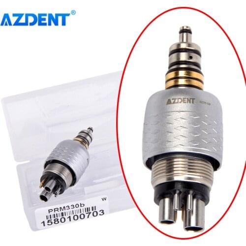 AZDENT Dental Universal Quick Coupling Coupler Connector 6 Holes Roto Quick Style for LED Fiber Optic Handpiece