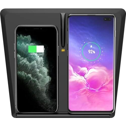 1pcs Wireless Charger 10W Fast Charge Car Charging Pad Wireless Charging Pad Smartphone Charging for Tesla Model 3 Model Y