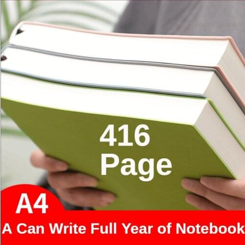 Diary Notebook Thickened A4 Large Can Be Customized Cornell Soft Leather Super Thick Square Grid Blank Cuaderno Libretas Zeszyt