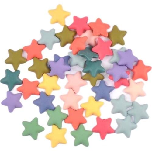 20mm 30pcs Mixed color Flat Back Planar stars Resin beads Scrapbook Craft DIY phone decor Headwear accessories No Hole cp3147-1
