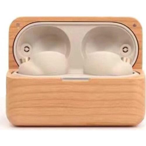 Earphone Cover Simple Protective Case Wooden Earphone Cover Spare Parts for WF-1000XM4 Earphone