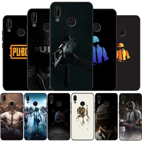 PUBG Game black soft Phone Case for huawei P40 P30 P20 P10 Pro lite P9 Lite nova 4E 6SE Psmart 2019 Y6 9 Prime